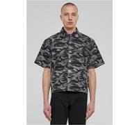 Urban Classics Kurzarmhemd Laser Camo Printed Boxy Shirt 100% Baumwolle schwarz camo Gr. L