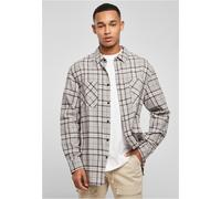 Urban Classics Hemd Long Oversized Grey Check Shirt Grey/Black-3XL