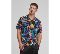Urban Classics Hemd Viscose AOP Resort Shirt TB4150 Blackfruity-5XL