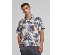Urban Classics Hemd Viscose AOP Resort Shirt TB4150 Blueleaves-S
