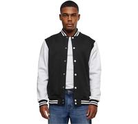Urban Classics Herren 2-Tone College Sweatjacket, Blk/Wht, L, TB207