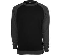 URBAN CLASSICS Herren 2-tone Raglan Crewneck TB546 black/charcoal M