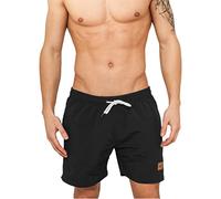 Urban Classics Block Swim Shorts in Gr. L in Schwarz