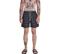 Urban Classics Herren Check Swim Shorts TB2677, color:black/white, groesse herren:L