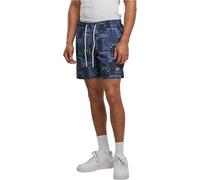 Urban Classics Herren Badehose Pattern Swim Shorts, Herren Badeshorts mit Muster, erhältlich in vielen Farbvarianten, Navy Bandana AOP, 4XL