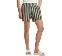 Urban Classics Men's TB7347-Striped Seersucker Shorts Swim Trunks, Bottlegreen/Unionbeige, X-Large
