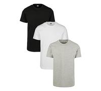 Urban Classics TB2684B Basic Tee 3-Pack, Größe:XL, Farbe:black/white/grey
