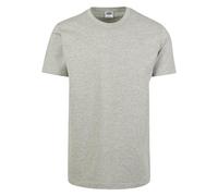 Urban Classics Herren Basic Tee - Kurzarm T Shirt mit Rundhalsausschnitt in regulärer Passform für Freizeit Sport Alltag und Streetwear Outfits,Grau,S