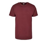 Urban Classics Herren Basic Tee - Kurzarm T Shirt mit Rundhalsausschnitt in regulärer Passform für Freizeit Sport Alltag und Streetwear Outfits,Rot,3XL