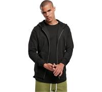 Urban Classics Herren Kapuzenjacke Basic Terry Zip Hoody – Schwarz – Größe S