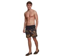Urban Classics Herren Badeshorts Block Swim Shorts – schnell trocknend – Woodland Schwarz 5XL