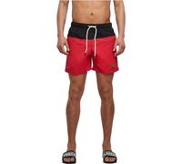 Urban Classics Block Swim Shorts M Rot Mehrfarbig M