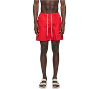 Badeshorts URBAN CLASSICS "Urban Classics Herren Block Swim Shorts", Herren, Gr. M, US-Größen, cityrot, 100% Polyamid, Badehosen Badeshorts (65650665-M) cityrot