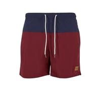 Urban Classics TB1026 Block Swim Shorts , Größe:XS, Farbe:nvy/burgundy