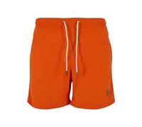 Urban Classics Herren Block Swim Shorts - Badeshorts mit Kordelzug & Taschen, schnelltrocknend, ideal für Strand, Pool & Urlaub,Rust Orange,XL