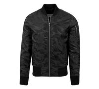 Urban Classics Herren Bomber Jacke Tonal Camo Bomber Jacket TB1621, Gr. Large, Schwarz (Black 7)
