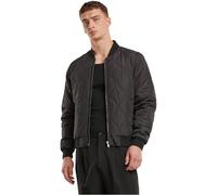 Bomberjacke URBAN CLASSICS "Urban Classics Onion Quilted Bomber", Herren, Gr. 3XL, schwarz, 100% Polyester, mehrfarbig, casual, normal, amerikanischer Ausschnitt, Langarm, Jacken (20054957-XXXL) schwa