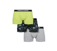 Urban Classics Herren Boxershorts 3er-Pack – Island AOP, Lime, Grey – XXL