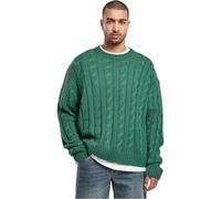 Rundhalspullover URBAN CLASSICS "Urban Classics Herren Boxy Sweater", Herren, Gr. M, grün, 100% Polyacryl, unifarben, oversize, Rundhals, Pullover (29732364-M) grün