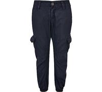 Stoffhose URBAN CLASSICS "Urban Classics Herren Boys Cargo Jogging Pants", Kinder, Gr. 122/128, Normalgrößen, navy, 100% Baumwolle, unifarben, normal, Hosen Stoffhose (76461324-122) navy