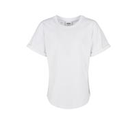 Urban Classics Jungen Boys Long Shaped Turnup Tee T-Shirt, White, 158/164