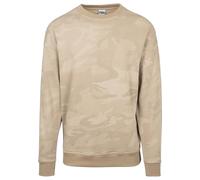 Rundhalspullover URBAN CLASSICS "Urban Classics Herren Camo Crewneck", Herren, Gr. M, sandcamo, 60% Baumwolle, 40% Polyester, oversize, Rundhals, Pullover Rundhalspullover (82227747-M) sandcamo