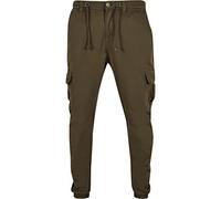Urban Classics Herren Cargo Jogging Pants - Regular Fit Jogger mit Cargo-Taschen, Baumwolle, Tapered Schnitt, ideal für Freizeit, Streetwear & Alltag,Olive,XS