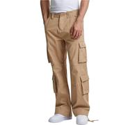 Urban Classics Cargohose Herren Double Cargo Pants Regular Fit 100% Baumwolle Unionbeige Größe 30