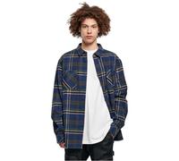 Urban Classics Men's TB5592-Checked Mountain Shirt, darkblue/Bottlegreen, L