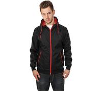 Urban Classics Contrast Windrunner Black/Red (XL Männer in Gr. M in Schwarz