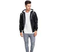 Urban Classics Contrast Windrunner Black/White (XXL Männer in Gr. S in Schwarz