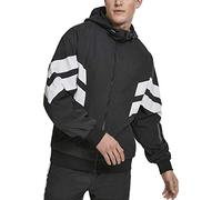 Urban Classics Herren Jacke Crinkle Panel Track Jacket Blk/Wht Größe: 3XL