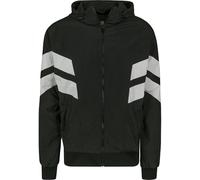 Urban Classics Herren Jacke Crinkle Panel Track Jacket Blk/Wht Größe: 3XL