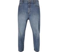 Urban Classics Men's TB5591-Cropped Tapered Jeans, middeepblue, 34