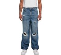 Urban Classics Herrenjeans TB5588 Distressed 90er Mid Deepblue Destroyed Washed Größe 34