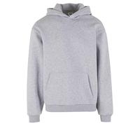 Urban Classics Herren Kapuzenpullover Fluffy – Oversize, flauschig, Kängurutasche – 4XL Heather Grey