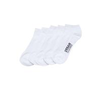 Urban Classics TB2157 Logo No Show Socks 5-Pack, Größe:35-38, Farbe:White