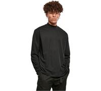 Urban Classics Herren Longsleeve-T-Shirt Heavy Boxy mit Stehkragen Schwarz Größe M