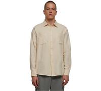 Urban Classics Herren TB6357-Flanell Shirt Hemd, Sand/Sand, XL