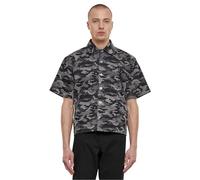 Urban Classics Laser Camo Printed Boxy Shirt Kurzarmhemd black camo in S