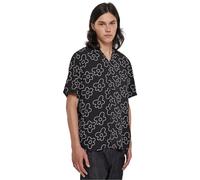 Urban Classics Herren Hemd Viscose AOP Resort Shirt, lässiges Hemd für Männer, mit floralem Print, erhältlich in vielen Farbvarianten, Größen XS-5XL