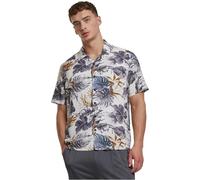 Urban Classics Hemd Viscose AOP Resort Shirt TB4150 Blueleaves-L