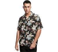 Urban Classics Herren Hemd Viscose AOP Resort Shirt, lässiges Hemd für Männer, mit floralem Print, erhältlich in vielen Farbvarianten, Größen XS-5XL