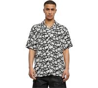 Urban Classics Herren Hemd Viscose AOP Resort Shirt, lässiges Hemd für Männer, mit floralem Print, whiteflower, L