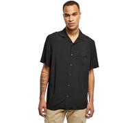 Urban Classics Hemd Viscose Camp Shirt Herren 100% Viskose Schwarz Größe S
