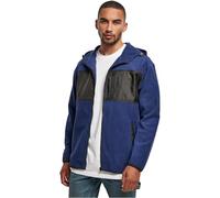 Winterjacke URBAN CLASSICS "Urban Classics Herren Hooded Micro Fleece Jacket" Gr. M, blau (spaceblue) Herren Jacken (78428335-M) spaceblue