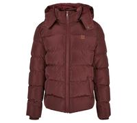 Urban Classics Herren Jacke Hooded Puffer gequiltetes Innenfutter Bordeaux 4XL