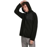 Urban Classics Herren Hooded Sherpa Zip Jacket Jacke, Schwarz (Black 00007), Medium (Herstellergröße: M)