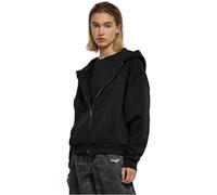 Urban Classics Damen Kapuzenpullover Ladies Boxy Zip Hoody Schwarz 4XL