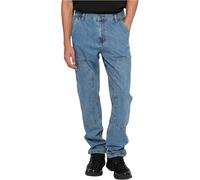 Urban Classics Double Knee Straight Fit Jeans in Gr. 32 in Blau